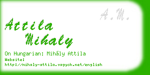 attila mihaly business card